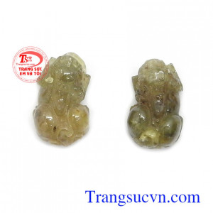 Tỳ hưu đá Sapphire thiên nhiên