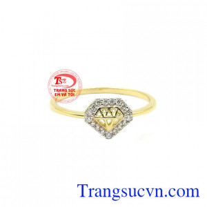 Nhẫn nữ vàng thanh tú