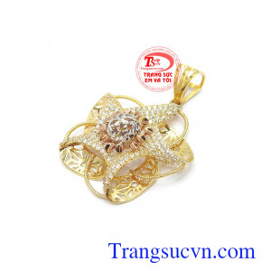 Mặt Dây Vàng Quý Phái vàng 10k chế tác công nghệ cao, phù hợp nhiều loại dây chuyền khác nhau