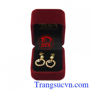 Hoa tai vàng cá tính chất lượng, bảo hành 6 tháng.