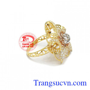 Nhẫn nữ vàng tây dành cho phái đẹp phù hợp làm quà tặng sinh nhật hoặc trong các dịp ý nghĩa