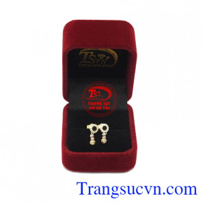 Hoa tai bi vàng 10k đẹp, bảo hành 6 tháng.