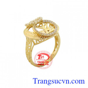 Nhẫn nữ mặt tròn vàng 10k