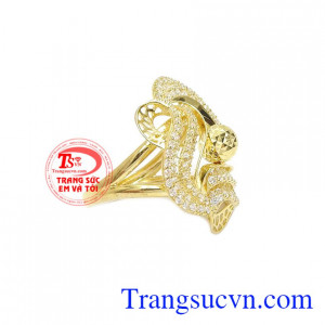 Nhẫn nữ vàng 10k trang nhã được các bạn gái yêu thích