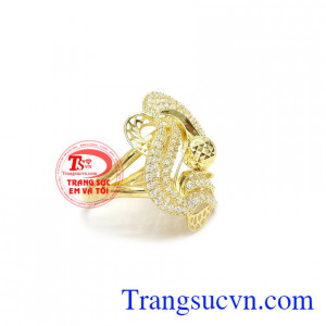 Nhẫn nữ vàng tây dành cho phái đẹp phù hợp làm quà tặng sinh nhật hoặc trong các dịp ý nghĩa