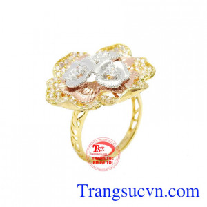 Nhẫn hoa vàng 10k