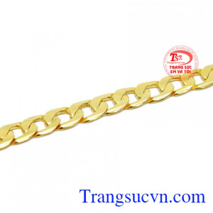 Lắc tay nam công tử được chế tác từ vàng tây 10k sáng bóng, bền đẹp. 