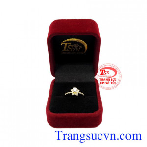 Nhẫn nữ vàng 10k ngôi sao