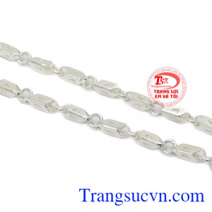 Dây chuyền bạc nam giới độc đáo đẹp, bảo hành 6 tháng.