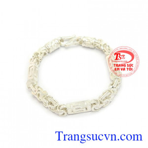 Lắc tay bạc nam khí chất được chế tác từ bạc 925