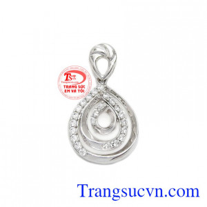 Mặt dây nữ tính vàng trắng