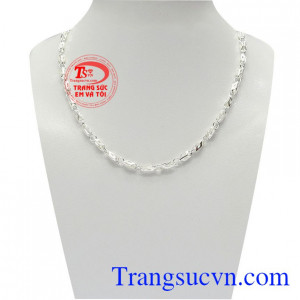 Dây bạc trẻ em đẹp với thiết kế kiểu dáng mới, chất lượng đảm bảo bạc chuẩn 92.5