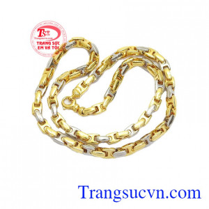 Dây chuyền nam chữ H vàng 18k, bảo hành 12 tháng, giao hàng nhanh trên toàn quốc