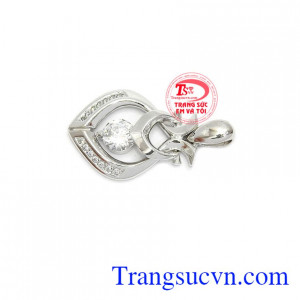 Mặt dây nữ vàng trắng đẹp 14k, bảo hành 12 tháng, giao hàng nhanh trên toàn quốc