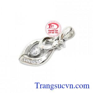 Mặt dây nữ vàng trắng đẹp