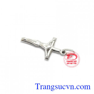 Mặt dây thánh giá vàng trắng thương hiệu uy tín, chất lượng, bảo hành 12 tháng