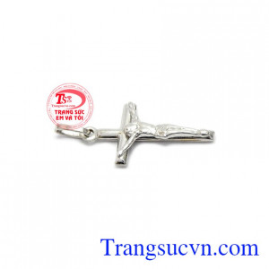 Mặt dây thánh giá vàng trắng