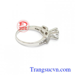 Nhẫn nữ vàng trắng xinh xắn 10k thời trang