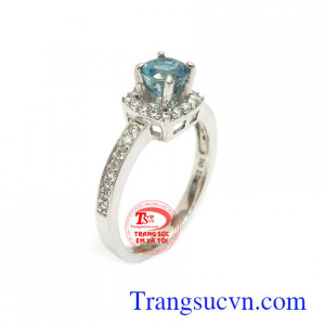 Nhẫn nữ Zircon thịnh vượng 10k chế tác tinh xảo sắc nét, đeo hợp thời trang và phong thủy