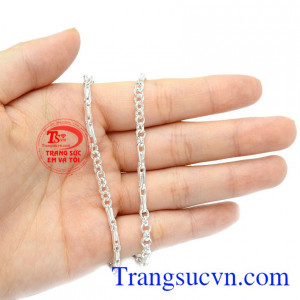 Dây chuyền bạc trẻ em khỏe khoắn chất lượng, bảo hành 6 tháng.