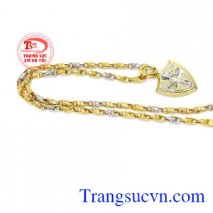 Bộ dây chuyền vàng nam phong cách