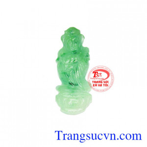 Mặt quan âm cẩm thạch tinh xảo được chế tác từ ngọc cẩm thạch chuẩn chất lượng cao