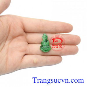 Mặt cẩm thạch Quan Âm may mắn đẹp.