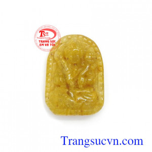 Phật bản mệnh thạch anh tóc Sửu Dần Hư Không Tạng Bồ Tát mẫu mã đẹp, chất lượng cao, phù hợp làm mặt dây chuyền