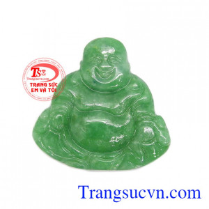 Phật di lặc ngọc đẹp may mắn gương mặt tươi cười không chút ưu phiền thể hiện cho sự mãn nguyện và hài lòng hoặc an nhàn