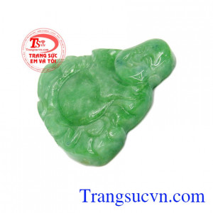 Phật di lặc ngọc cẩm thạch thiên nhiên, có giấy kiểm định