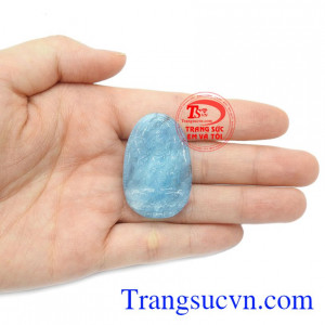 Mặt Aquamairne Phật bản mệnh tuổi Ngọ thiên nhiên.