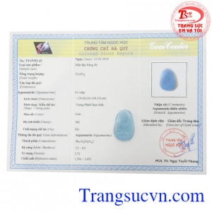 Mặt Aquamarine Phật bản mệnh tuổi Dậu đẹp.
