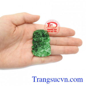 Mặt Phật Bà cẩm thạch may mắn có giấy kiểm định do trung tâm kiểm định uy tính cấp.