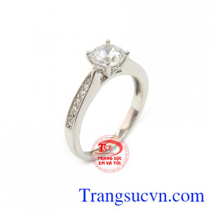 Nhẫn nữ Korea 10k trang nhã được nhập khẩu nguyên chiếc từ Hàn Quốc với thiết kế đẹp và thanh lịch