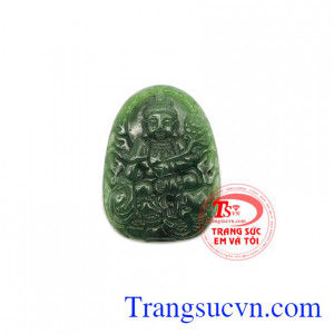 Mặt phật bản mệnh Nephrite đẹp, được chế tác tinh tế, đẹp.