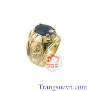 Nhẫn nam sapphire hổ báo