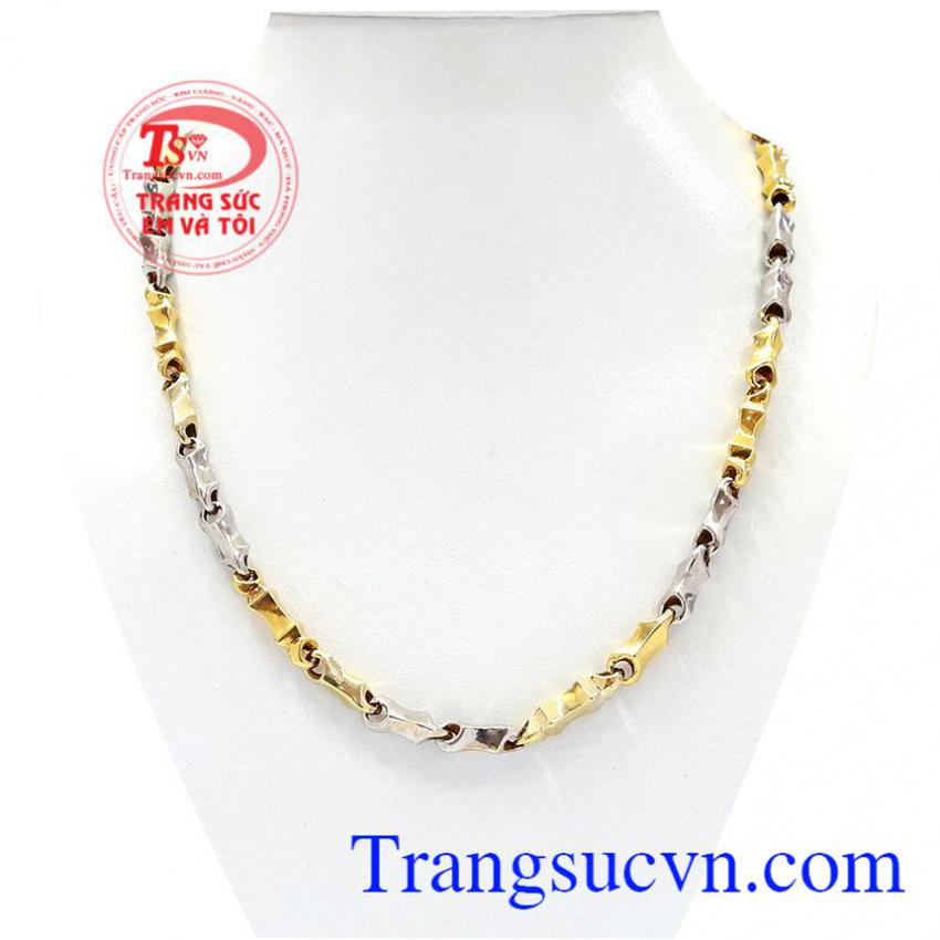 Dây chuyền vàng trắng 14k