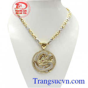 Bộ dây chuyền rồng vàng 10k là bộ sản phẩm đẹp được phái mạnh yêu thích, sản phẩm được thiết kế 3D với đường nét tinh xảo, sắc nét