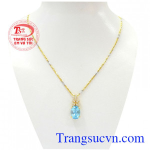 Bộ dây chuyền uyên ương gồm mặt dây và dây chuyền nữ kết hợp tinh tế