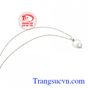 Bộ dây hoa Korea vàng trắng 10k