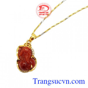Mặt Dây Tỳ Hưu được nhiều người ưa chuộng đeo bên mình như là lá bùa hộ mệnh cho bản thân,Bộ trang sức tỳ hưu 14k may mắn