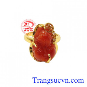 Sản phẩm thích hợp làm quà tặng cho người thân hoặc bạn bè,Bộ trang sức tỳ hưu 14k may mắn