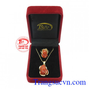 Bộ trang sức tỳ hưu 14k may mắn