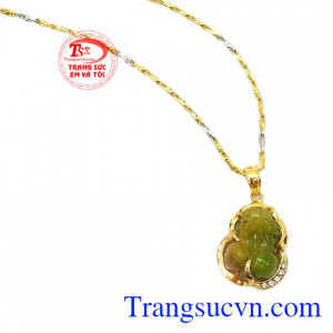 Tỳ hưu là linh vật phong thủy mang đến của cải, tài lộc và bình an cho chủ nhân,Bộ trang sức tỳ hưu 14k phú quý
