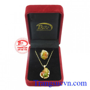 Bộ trang sức tỳ hưu 14k tài lộc