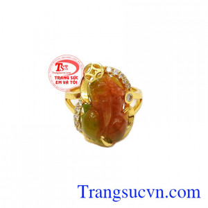 Sản phẩm thích hợp làm quà tặng cho người thân và bạn bè,Bộ trang sức tỳ hưu 14k tài lộc
