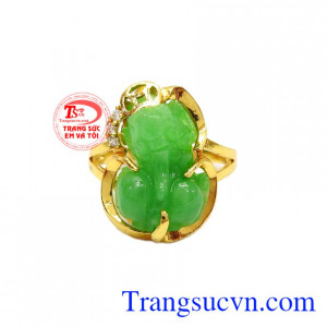 Sản phẩm thích hợp làm quà tặng cho người thân hoặc bạn bè,Bộ trang sức tỳ hưu 14k