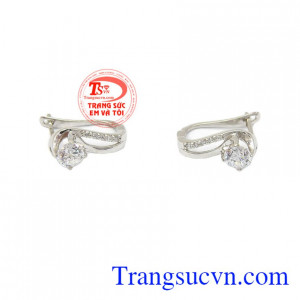 Bông tai chữ D 18k