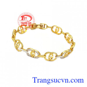 Chiếc lắc vàng đính đá vàng 10k, bảo hành 6 tháng, giao hàng nhanh trên toàn quốc