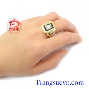 Nhẫn nam vàng tây chế tác đẹp, chất lượng cao